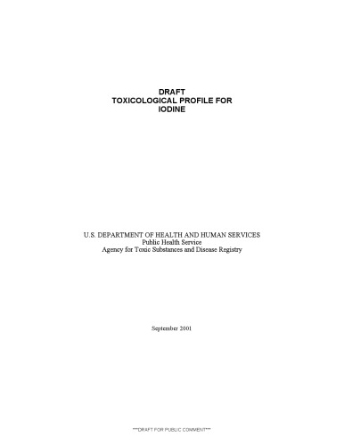 Toxicological profiles - Iodine