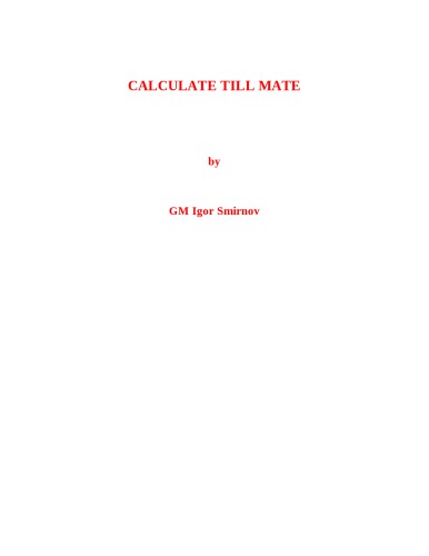 Chess Tactics Training: Calculate Till Mate