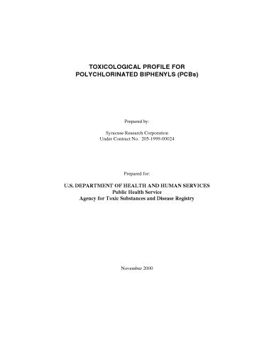 Toxicological profiles - Polychlorinated Biphenyls