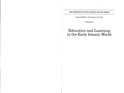 Education and learning in the early Islamic world