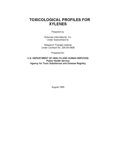 Toxicological profiles - Xylenes