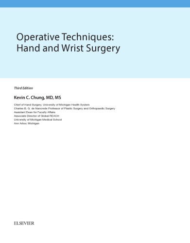 Operative Techniques : Hand and Wrist Surgery