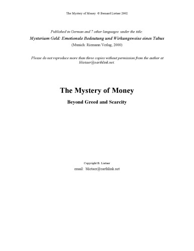 The Mystery of Money