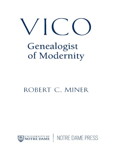 Vico, Genealogist of Modernity