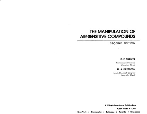 Manipulation of air sensitive compounds
