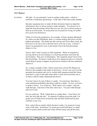 Mind of Mystery Transcript - The Venusian Arts Mystery PUA