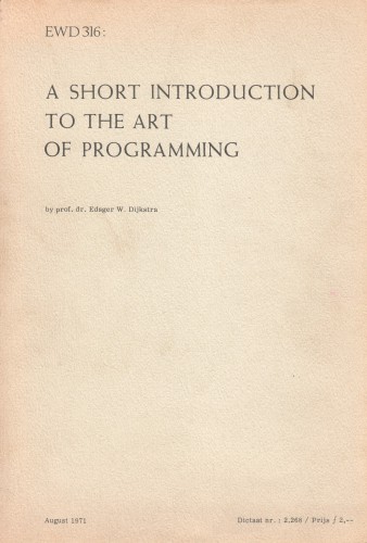 A short introduction to the art of programming