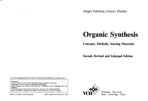 Organic Synthesis - Concepts, Methods, Starting Materials