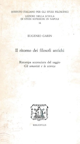 Il ritorno dei filosofi antichi