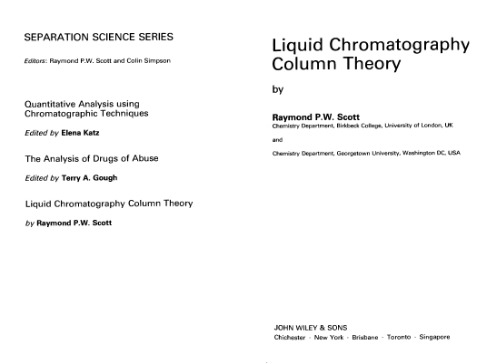 Liquid chromatphy column theory