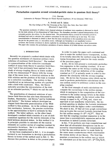 Pertubation Expansion Around Extended Particle States In Quantum Field Theory