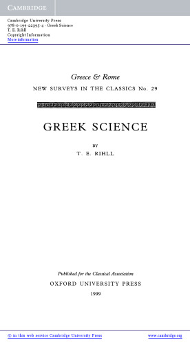 Greek Science
