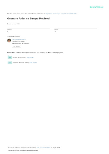 Guerra e Poder na Europa Medieval, das Cruzadas à Guerra dos 100 Anos