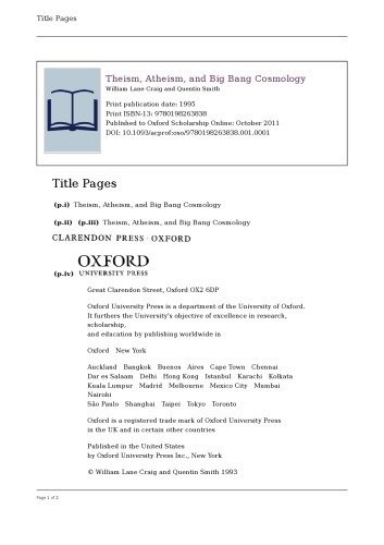 Theism, Atheism, and Big Bang Cosmology