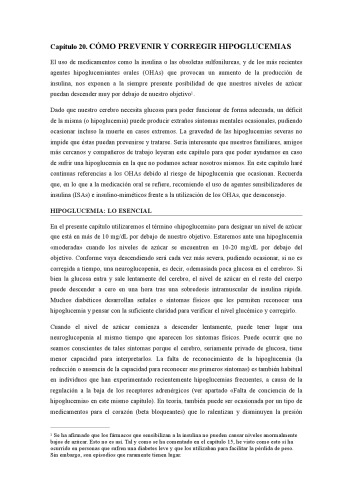 Capítulo-20. Hipoglucemias. Diabetes Solution. Dr Bernstein