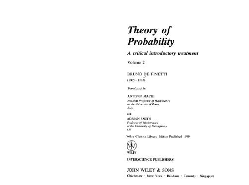Theory of probability