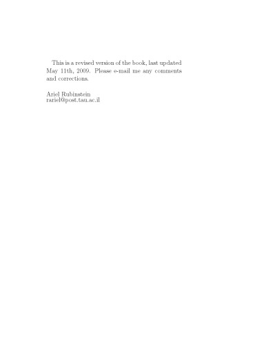 Lecture Notes in Microeconomic Theory: The Economic Agent