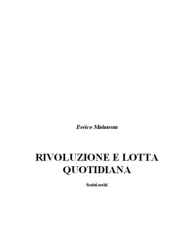 Donato De Rosa - Errico Malatesta - Politica Sociologia