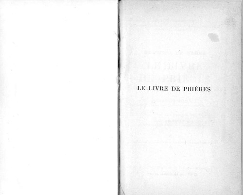 Le Livre de prières