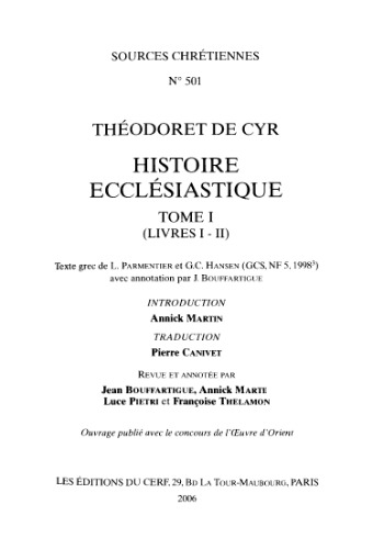 Histoire ecclésiastique, Livres I-II, tome I