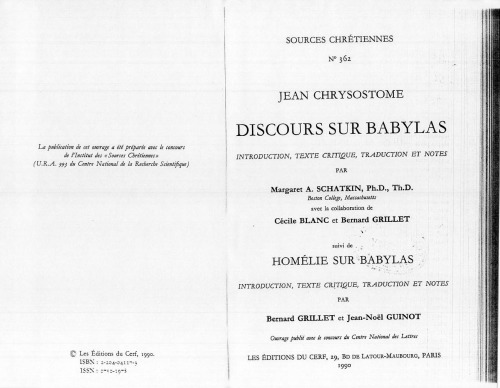 Discours sur Babylas