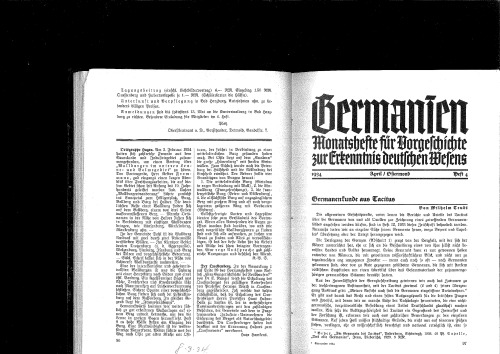 Ahnenerbe - Germanien 1934 Hefte 4 5 6