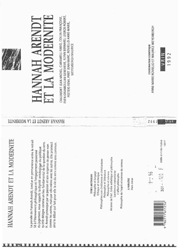 Hannah Arendt et la modernité