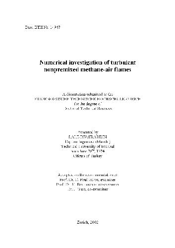 Numerical Investigation of Turbulent Nonpremixed Methane-air Flames