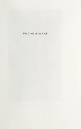 The Battle of the Books: History and Literature in the Augustan Age