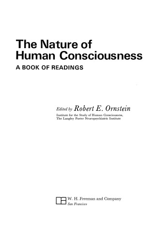 The Nature of Human Consciousness: A Book of Readings