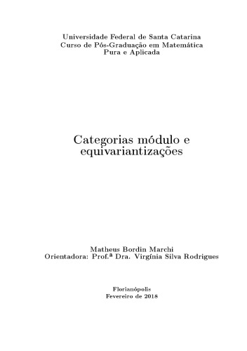 Categorias módulo e equivariantizações