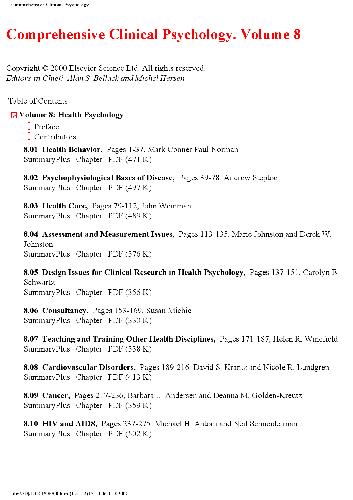 Comprehensive Clinical Psychology