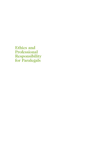 Ethics and Professional Responsibility for Paralegals, Sixth Edition