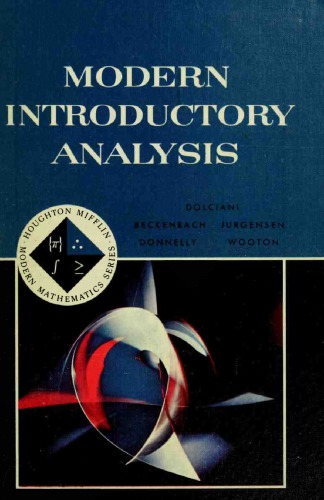 Modern Introductory Analysis