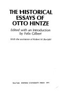 The Historical Essays of Otto Hintze