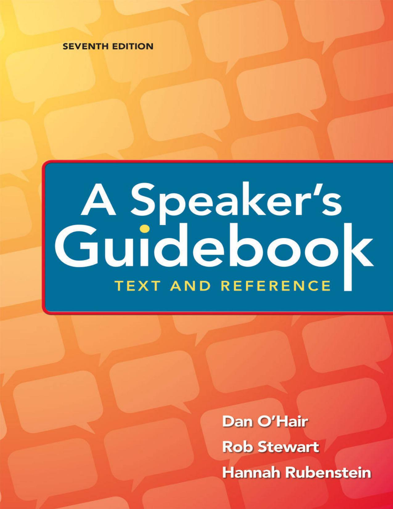 A Speaker’s Guidebook Text and Reference [7th Edition]