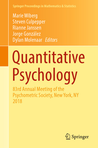 Quantitative Psychology: 83rd Annual Meeting of the Psychometric Society, New York, NY 2018