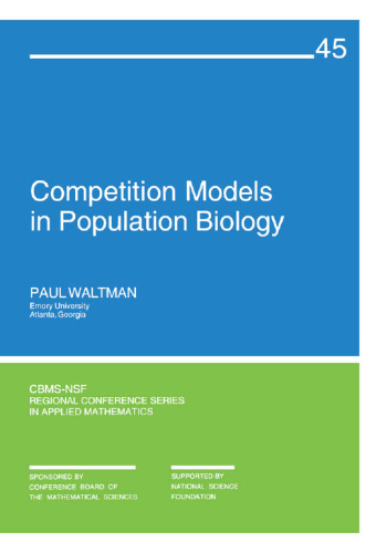 Competition Models in Population Biology