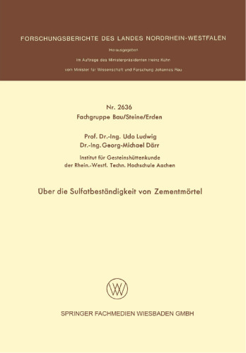 Über die Sulfatbeständigkeit von Zementmörtel