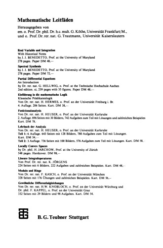 Funktionalanalysis: Theorie und Anwendung