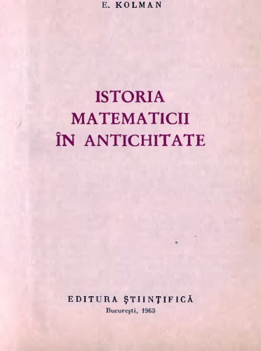 Istoria matematicii in antichitate