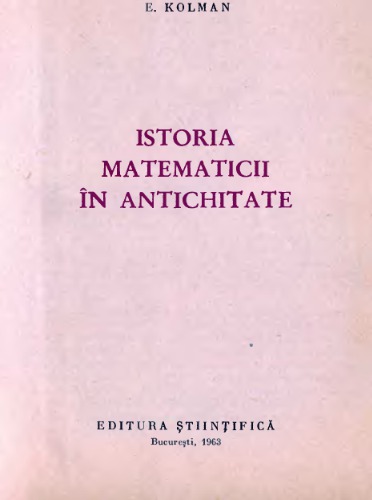 Istoria matematicii in antichitate