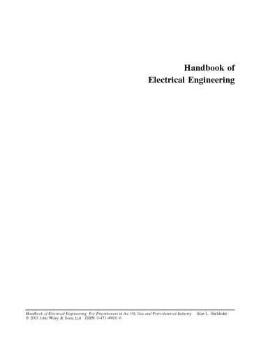 Handbook of Electrical Engineering: For Practitioners in the Oil, Gas and Petrochemical Industry