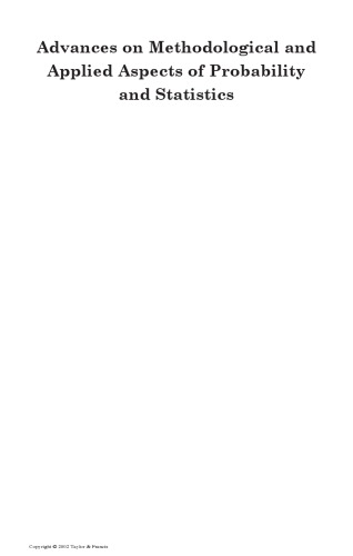 Advances on Methodological and Applied Aspects of Probability and Statistics