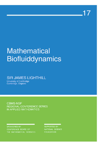 Mathematical Biofluiddynamics