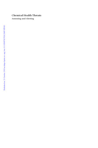 Chemical health threats: assessing and alerting