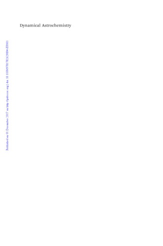 Dynamical astrochemistry