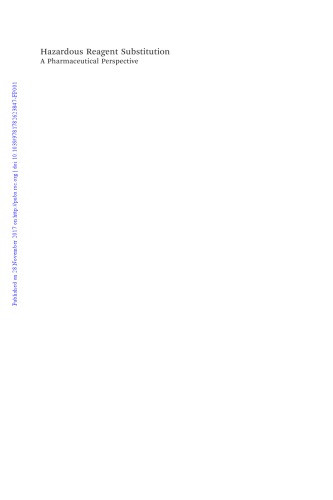 Hazardous reagent substitution a pharmaceutical perspective