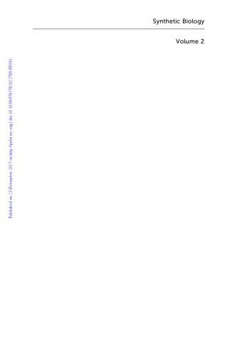 Synthetic Biology, Volume 2