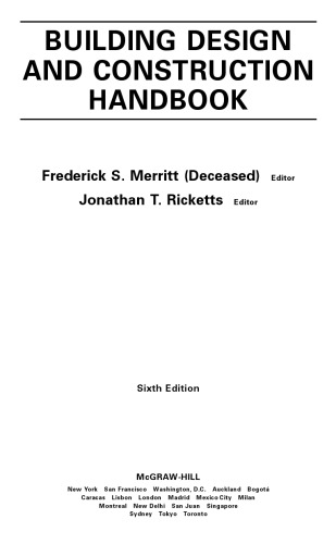 Building design and construction handbook